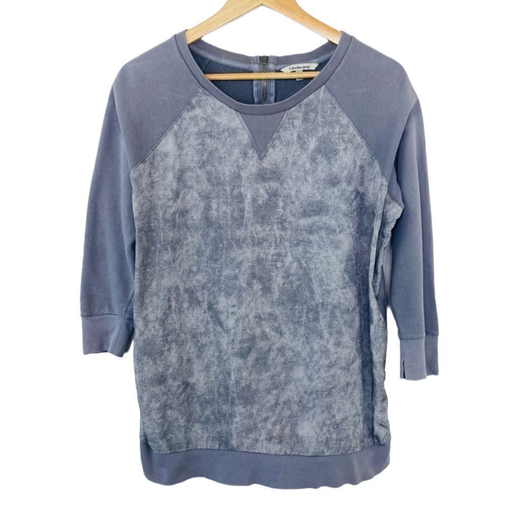 Calvin Klein gray baseball sweatshirt size medium